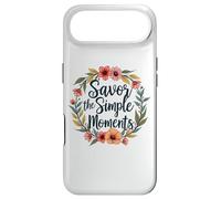 Savor the Simple Moments Inspirational Floral Art Design Case for iPhone Air