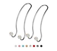 SAVORI Auto Hooks, Bling Car Hangers Organizer Seat Headrest Hooks Strong and Durable Backseat Hanger Storage Universal for SUV Truck Vehicle 2 Pack (White)