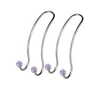 SAVORI Auto Hooks Bling Car Hangers Organizer Seat Headrest Hooks Strong and Durable Backseat Hanger Storage Universal for SUV Truck Vehicle 2 Pack (Light Purple)