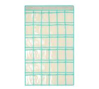 SAVORLIVING 36 Clear Pockets Classroom Pocket Chart Organizer, Cell Phones Calculator Holder with Hooks, Hanging Wall Door Calculators Phone Caddy (Beige)