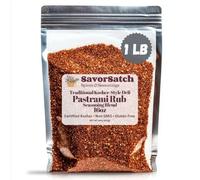 SavorSatch Pastrami Rub Seasoning Spice Blend - Resealable Pouch | Bulk Pack for Restaurants & Home Use | Traditional Deli-Style Kosher Flavor for Grilling or Smoking Authentic Homemade Pastrami