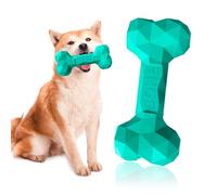 SAVOSWEET Dog Toys Chew Bone, Teething Bone Dog Toy, Blue Rubber Bone Dog Chew Toy for Medium Dogs Within 30 Kg, Dog Toy Teeth Cleaning