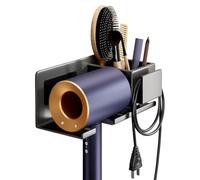 SAVOSWEET Hair Dryer Holder Wall Mounted, Hair Tool Organizer, Blow Dryer Holder for Curling Iron Hair Styling Tools Storage and Make Up Organizers Under Sink for Bathroom,Grey