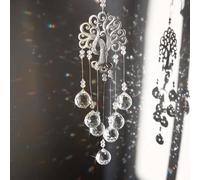 SAVOSWEET Sun Catcher Crystal Wind Chime, Crystal Sun Catcher, Hanging Decorative Crystal, Prism Sun Catcher, Hanging Decorative Crystal for Garden, Home Decoration. (Transparent)