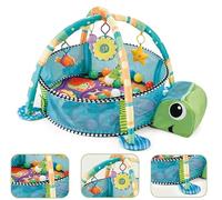 SAVOUR LUXE LTD Ocean Turtle Baby Activity Gym Play Mat with Ball Pit - 20 Colourful Balls & Hanging Toys | Sensory Development & Tummy Time Play Centre for Infants and Toddlers (0-4 Years)