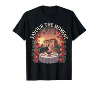 Savour The Moment Tomato Dinner Design T-Shirt