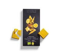 SAVOUR White Chocolate with Curcuma, Ginger & Lemon | Organic, Vegan, Glutenfree (5 Bars)