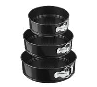 SAVOURLUXE 3 Springform Cake Tins Heavy Duty - Double Layer Non-Stick Coating, Removable Base, Heavy Duty Carbon Steel, Super Endurance - 22cm 24cm 26cm Cake Tins for Baking (3)
