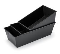 SAVOURLUXE Loaf Tins for Baking - Pack of 3 Carbon Steel Bread & Loaf Tins Set, Non-Stick Coating, 1lb 2lb 3lb Sizes - Ideal Bread Tins for Baking Banana Bread, Cakes, Meatloaf, and More