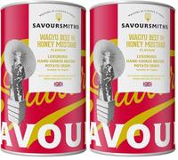 SAVOURSMITHS - Wagyu Beef and Honey Mustard flavour Potato crisps (VEGAN) Tin, 100g (Pack of 2)