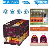 Wellness CORE Small Breed Savoury Medleys, Wet Dog Food Small Dogs, Dog Food Wet Smaller Breed, Grain Free, High Meat Content, Butcher Selection Mix, 6 X 85 G