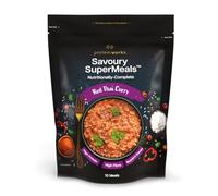 Savoury SuperMeals, Red Thai Curry, Hot Ready Meal, High Fibre, High-Protein Meal, 26 Vitamins & Minerals, Nutritionally Complete, Just Add Water, Vegan, 10 Meals | Protein Works