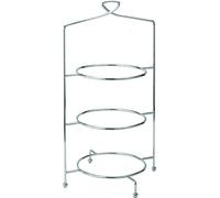 Savoy 3 Tier Stainless Steel Plate Stand Cake Plate Stand 18" (46Cm) Pack Of 1