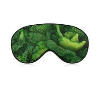 Savoy Cabbage Leaves Sleep Eye Mask Night Shade Cover Soft Adjustable for Travel Naps