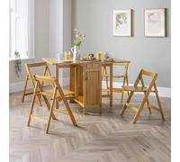Savoy Gateleg Dining Set - 4 Seater - 35cm-120cm - 4 Chairs - Oak