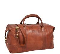 Savoy Tan Real Leather Holdall Weekend Overnight Duffle Bag House of Leather Tan Large