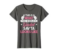 SAVTA Design: World's Greatest SAVTA T-Shirt, Women, Asphalt Grey, Medium