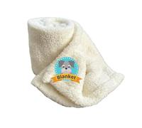 SAVUK Dog Blankets Cat Blankets for Pets Puppy Washable Extra Soft Indoor Fleece Double Side Using Thick Fluffy Keep Warm Throw Bed Fabric 300 GSM Couch Protection (Cream, 24" x 32")