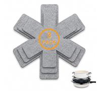 SAVUK Felt Pan Protectors for Stacking, Grey, 3 Count | Anti-Slip Pad Pot Dividers for Stacking, Protecting Cookware, Avoid Scratching, Three Sizes for Saucepan, Pots & Pans, Bowls