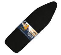 SAVUK Ironing Board Cover and Pad with Standart Size 15" X 54", Adjustable Elastic Edge Fit, Extra Thick Padding, Heat Reflective, Non Stick Scorch and Stain Resistant (Black, 15" X 54")