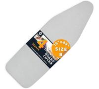 SAVUK Ironing Board Cover with Thick Padding (Silver, 124x38cm)