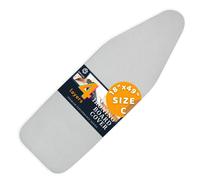 SAVUK Ironing Board Covers and Pad with Wide Size, Adjustable Elastic Edge Fit, Heat Reflective, Fits Boards 130 x 45, 130 x 50 or 125 x 50 Cover Measure 55x135 cm/21"x53" Grey XL