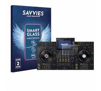 Savvies 2 Pack Tempered Glass Film compatible with AlphaTheta XDJ-AZ 9H Screen Protector, Glass-Foil, HD-Clear, Bubble-Free, Anti-Fingerprint, Anti-Scratch, Armor Protection Film