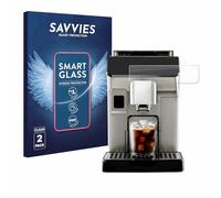 Savvies 2 Pack Tempered Glass Film compatible with DeLonghi Eletta Explore 9H Screen Protector, Glass-Foil, HD-Clear, Bubble-Free, Anti-Fingerprint, Anti-Scratch, Armor Protection Film