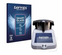 Savvies 2 Pack Tempered Glass Film compatible with SilverCrest Monsieur Cuisine Smart 9H Screen Protector, Glass-Foil, HD-Clear, Armor Protection Film