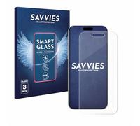 Savvies 3 Pack Tempered Glass Film compatible with Apple iPhone 16 9H Screen Protector, Glass-Foil, Clear, Anti-Fingerprint, Armor Protection Film