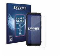 Savvies 3 Pack Tempered Glass Film compatible with Blackview Rock 1 9H Screen Protector, Glass-Foil, Clear, Anti-Fingerprint, Armor Protection Film