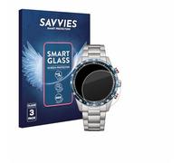 Savvies 3 Pack Tempered Glass Film compatible with Citizen CA4716-50L 9H Screen Protector, Glass-Foil, Clear, Anti-Fingerprint, Armor Protection Film