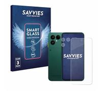 Savvies 3 Pack Tempered Glass Film compatible with Fairphone 6 (Front+Camera) 9H Screen Protector, HD-Clear, Bubble-Free, Anti-Scratch