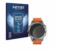 Savvies 3 Pack Tempered Glass Film compatible with Garmin Fenix 6/6 Pro / 6 Pro Solar 9H Screen Protector, Glass-Foil, HD-Clear, Bubble-Free, Anti-Fingerprint, Anti-Scratch, Armor Protection Film