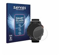Savvies 3 Pack Tempered Glass Film compatible with Garmin Fenix 7 Pro Solar (47 mm) 9H Screen Protector, Glass-Foil, HD-Clear, Bubble-Free, Anti-Fingerprint, Anti-Scratch, Armor Protection Film