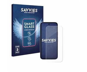 Savvies 3 Pack Tempered Glass Film compatible with Google Pixel 9a 9H Screen Protector, HD-Clear, Bubble-Free, Anti-Fingerprint, Anti-Scratch, Armor