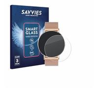 Savvies 3 Pack Tempered Glass Film compatible with Levowatch Eve 1.3" 9H Screen Protector, HD-Clear, Bubble-Free, Anti-Fingerprint, Anti-Scratch