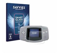 Savvies 3 Pack Tempered Glass Film compatible with Nintendo Gameboy Advance GBA 9H Screen Protector, Glass-Foil, HD-Clear, Bubble-Free, Anti-Fingerprint, Anti-Scratch, Armor Protection Film