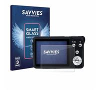 Savvies 3 Pack Tempered Glass Film compatible with Rollei Compactline 880 9H Screen Protector, Glass-Foil, HD-Clear, Armor Protection Film