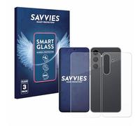 Savvies 3 Pack Tempered Glass Film compatible with Samsung Galaxy S25 FE (Front+Back) 9H Screen Protector, Glass-Foil, HD-Clear, Armor Protection Film