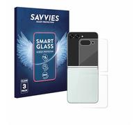 Savvies 3 Pack Tempered Glass Film compatible with Samsung Galaxy Z Flip 5 (Back) 9H Screen Protector, Glass-Foil, HD-Clear, Armor Protection Film