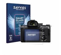 Savvies 3 Pack Tempered Glass Film compatible with Sony Alpha 7 III / 7R II / 7S II 9H Screen Protector, Glass-Foil, HD-Clear, Armor Protection Film