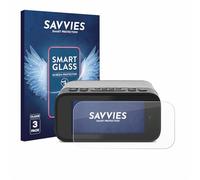 Savvies 3 Pack Tempered Glass Film compatible with TechniSat Digitradio 52 BT 9H Screen Protector, Glass-Foil, HD-Clear, Armor Protection Film