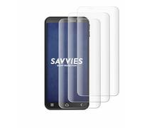 Savvies (4 Pack Full-Screen Protection Film compatible with Emporia Smart ME7 Full Cover Screen Protector 3D Curved [Edge to Edge, Scratch Proof]