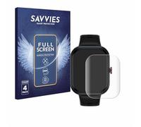 Savvies 4 Pack Full-Screen Protection Film compatible with Honor Choice Connected Watch Full Cover Screen Protector 3D Curved [Edge to Edge]