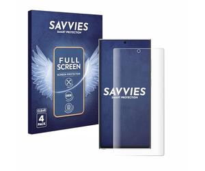 Savvies 4 Pack Full-Screen Protection Film compatible with Samsung Galaxy S23 Full Cover Screen Protector 3D Curved [Edge to Edge, Clear]