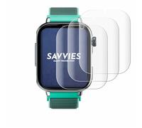 Savvies 4 Pack Full-Screen Protection Film compatible with SaveFamily SaveWatch Plus 2 Full Cover Screen Protector 3D Curved [Edge to Edge]