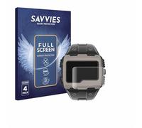 Savvies 4 Pack Full-Screen Protection Film compatible with Timex Expedition Grid Shock Screen Protector 3D [Edge to Edge, Scratch Proof, Ultra Clear]