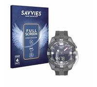 Savvies 4 Pack Full-Screen Protection Film compatible with Tissot T-Touch Connect Solar Screen Protector 3D [Edge to Edge, Scratch Proof, Ultra Clear]
