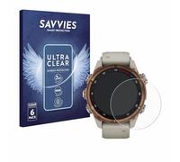 Savvies 6 Pack Protection Film compatible with Garmin Descent Mk3